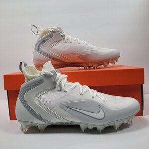 Nike Alpha Huarache 8 Elite LAX Men's White Cleats CW4440-110 US Size 12.5 NWB